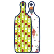 Roem Design藍色版雙面服務砧板 魚圖案, 蘋果青豆, 1個