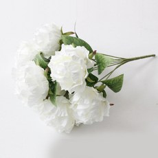 블럭마트 조화꽃 모란장미 7p, 화이트, 7개