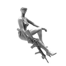 YUFANMODEL 1/35 現代美國陸軍海豹突擊隊女兵軍事人物 YF087, 1個