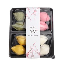피크닉하우스 직사각 검정 4칸 나눔 용기 8p + 뚜껑 8p + 추석 매화 띠지 8p, 혼합 색상, 1세트
