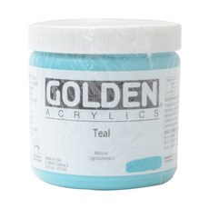 골덴 아크릴물감 낱색 S3 1369 Teal, 473ml, 1색