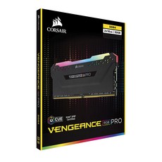 커세어 DDR4 32GB kit PC4-25600 CL16 VENGEANCE PRO RGB 데스크탑용 램 16GB BLACK 2p CMW32GX4M2C3200C16