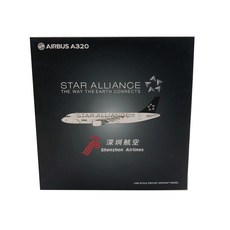 JCWings 1/400 Shenzhen Airlines A320 B-6296 Star Alliance 비행기 다이캐스트, 혼합 색상