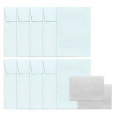 walgadaks 明信片信封袋 10入+貼紙 12入, 薄荷綠, 1組