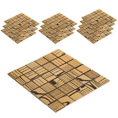 데코파라 DIY용 모자이크타일 300 x 300 mm, WOOD-MARRONE, 11개입