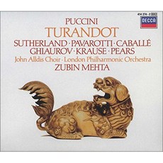 GIACOMO PUCCINI - TURANDOT/JOAN SUTHERLAND LUCIANO PAVAROTTI MONTSERRAT CABALLE ZUBIN MEHTA EU수입반, 2CD