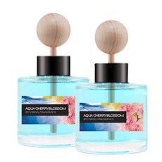 더허브샵 바이향 오토모티브 차량용 디퓨져 50ml x 2p 세트, 아쿠아 체리블라썸