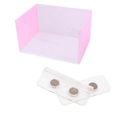 AOLO Pet Pastel 壓克力方形馬桶+馬桶固定磁鐵, 粉色的, 1套