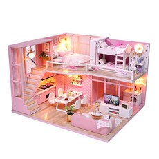 ADICO 미니어처 DIY 하우스 핑크 라이프