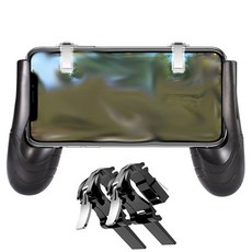 TP家電數位吃雞手機遊戲支架+按鈕 2入, 黑色的, 1套
