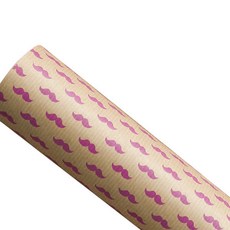 포포팬시 수염 크라프트 포장지 53cm x 20m, 핑크, 1개