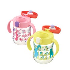 릿첼 TLI 드링킹컵 200ml x 2p, 옐로우, 핑크, 1세트