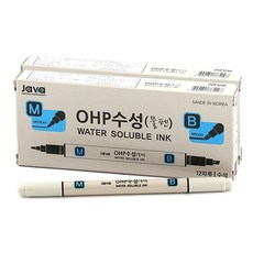 자바펜 OHP수성펜 MB, 검정, 24개입