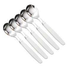라온누리 픽미 컬러 베이직 아동 숟가락, 화이트, 단품, 5개