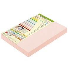 종이문화 레인보우카드 두꺼운 양면 카드지 No.22 라이트핑크, A4, 100매