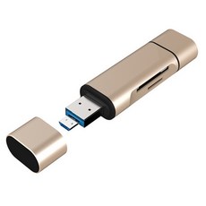 테크맨 스피드 골드 OTG 젠더 Type-C / Micro USB, 1개