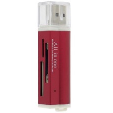 테크맨 심플 알루미늄 OTG 젠더 USB 2.0, 레드, 1개