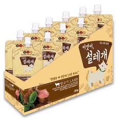 펫더맨 짜먹는 강아지간식 설레개 85g, 양고기맛, 10개 - 설레개