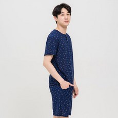 도씨 남성용 네이처마 반팔 잠옷 상하세트