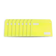 디포원 접착형 서류 하드봉투 옐로, A4, 8개입
