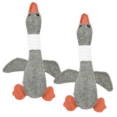 딩동펫 청둥오리 봉제인형 반려동물 장난감 30 x 20 cm, 그레이, 2개입