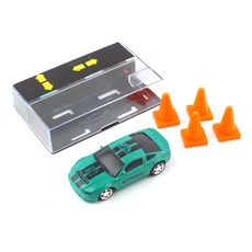 複製品 2.4GHz 1/64 RACING RACER-3 可充電迷你遙控車 QY412026GR, 綠色