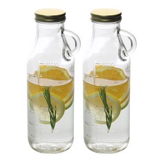 네이쳐리빙 보니토 챠밍 유리보틀병 2p, 혼합 색상, 930ml