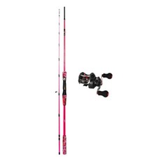 해동 콤보 낚시 세트 펑키투나잇 낚싯대 C165XL + KW150 BLACK 우핸들 베이트릴, 핑크