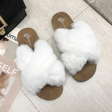 구름산책 여성용 크로스 퍼 슬리퍼
