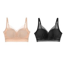 컴포트랩 볼륨업 사기레이스브라렛 베이지 + 사기시스루브라렛 블랙 + 30mm 패드