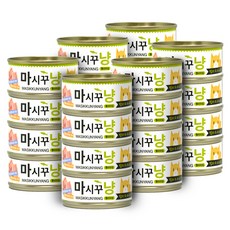 바이캣 마시꾸냥 고양이 캔간식 참치 80g, 참치 + 타우린 혼합맛, 24개