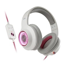 브리츠 가상 7.1채널 USB전원 마이크 조절 진동효과 RGB 게이밍 헤드셋, KG50, white