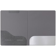 페니체 프리미엄 PU 포켓 멀티파일, 그레이, 1개