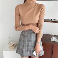 엔비룩 여성용 올데이부드러운기본니트 반목