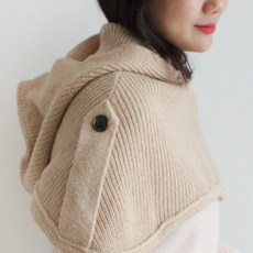 바비수 제니버튼후드 모자 니트 머플러