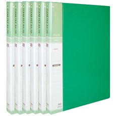 클리어화일 인덱스 A4 20매, 녹색, 6개