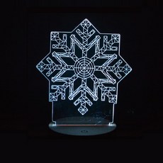 Homemine LED聖誕3D小夜燈, NO2 雪花