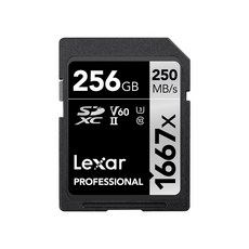렉사 메모리 카드 SD 캐논 소니 니콘 카메라 1667배속 V60, 256GB