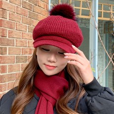 아모르데이 다넬 니트 포인트 탈부착 니트 캡