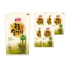트리오 곡물설거지 주방 세제 우리밀, 2.3L, 6개