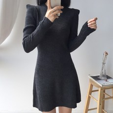 엔비룩 숄더플레어 원피스