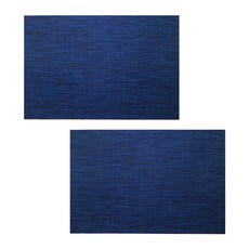 위빙 사각 테이블매트 2p, 블루, 45 x 30 cm