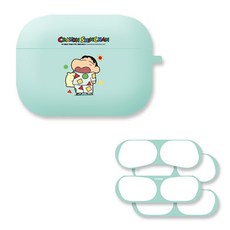 짱구 에어팟 프로 케이스 + 철가루 방지 스티커 2p, 단일 상품, 꿈나라 짱구