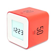 무아스 멀티 큐브 타이머 시계, 네온코랄, 1개