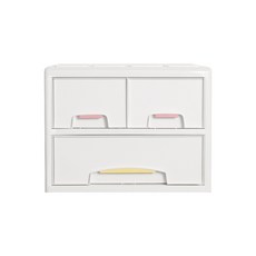 리빙스마일 베이비서랍장 2단 트윈 + 일반, 화이트마블