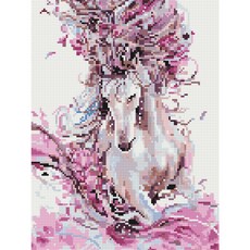 아트조이 DIY 보석십자수 캔버스형 30 x 40 cm, 아름다운 말, 1개