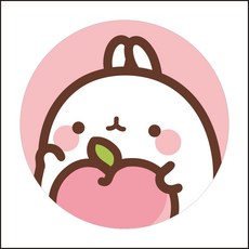 케이엠엘리 3D 몰랑이 보석십자수 키링만들기 세트 6.7cm, 복숭아 몰랑, 1세트