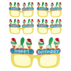 아이스크림 생일 안경, 옐로우, 5개