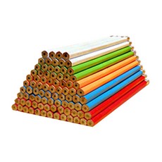 레인보우 지우개 육각연필 HB 5종 x 20p 세트, 빨강, 파랑, 주황, 초록, 하양, 1세트