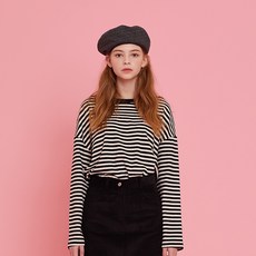 러브이즈트루 여성용 MD LOGO STRIPE TEE